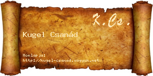 Kugel Csanád névjegykártya